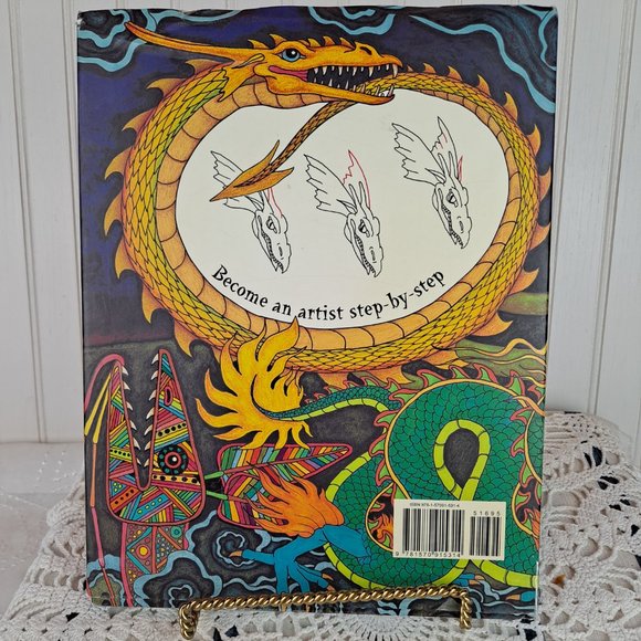 Autographed Dragon Drawing Book & Dragon Quest Fantasy Puzzle Book - Picture 2 of 12